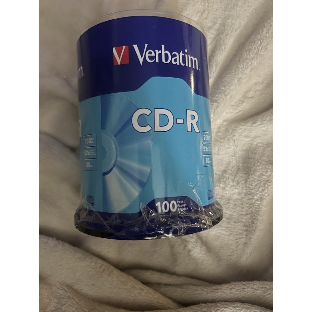 Verbatim 94554 52x CD-R 700MB Capacity Gray! 90 Discs!‎